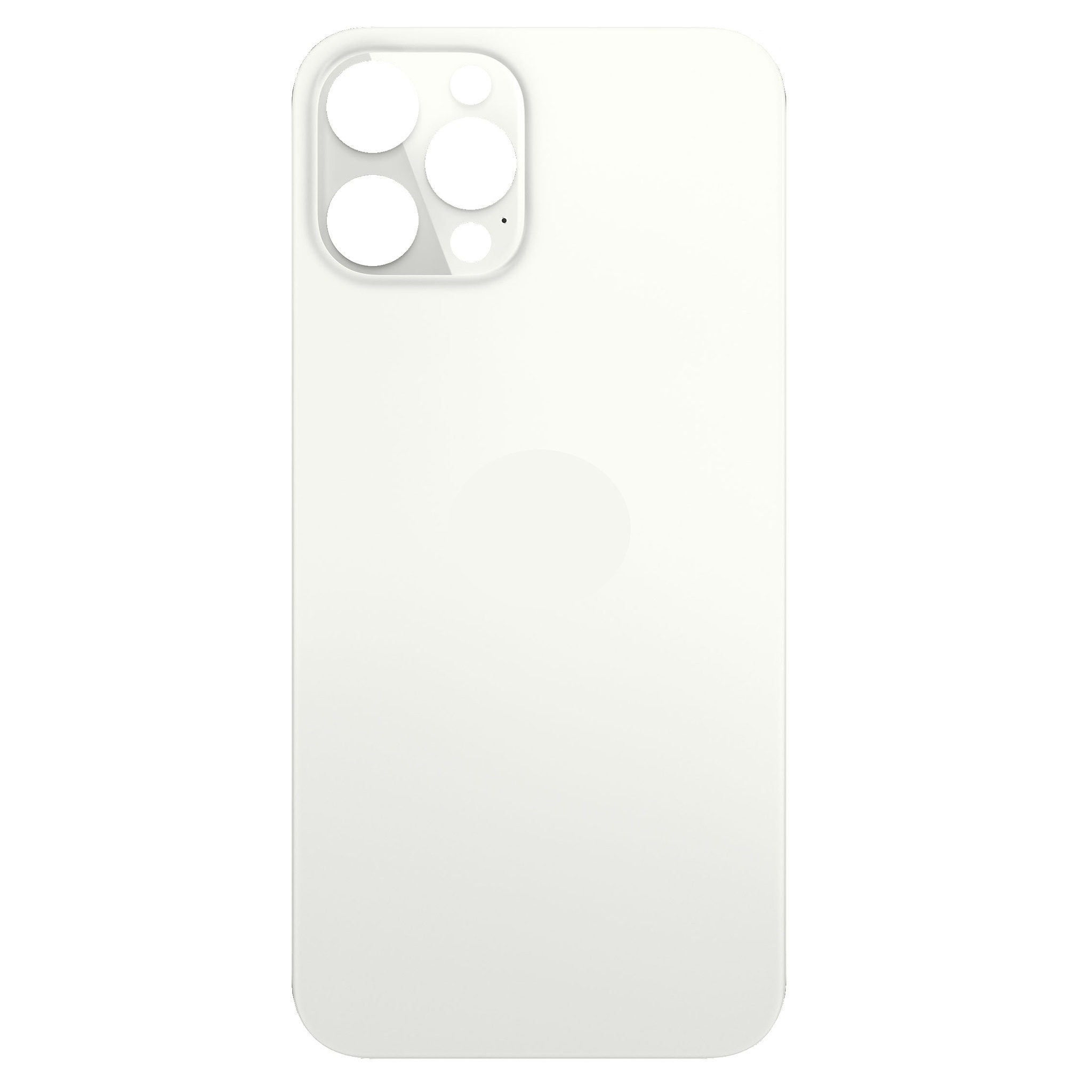 For iPhone 12 Pro Max back glass silver (Enlarged camera frame)