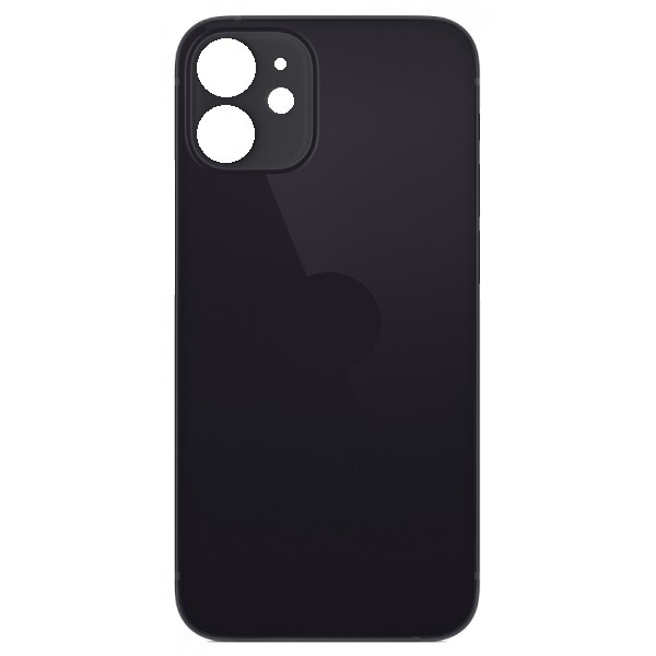 For iPhone 12 Back Glass Black (Enlarged camera frame)