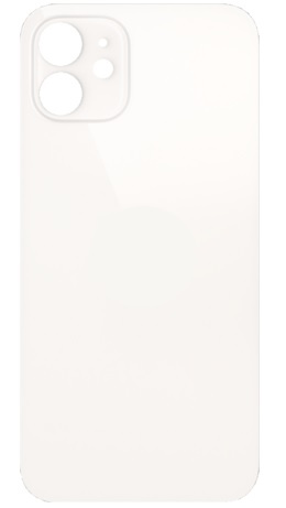 For iPhone 12 Back Glass White (Enlarged camera frame)