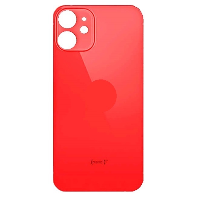 For iPhone 12 Mini Back Glass Red (Enlarged camera frame)