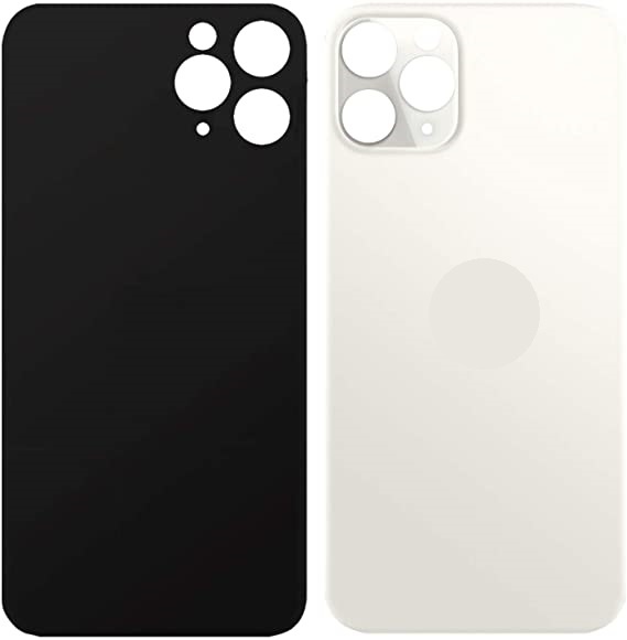 For iPhone 11 Pro Max Back Glass White (Enlarged camera frame)