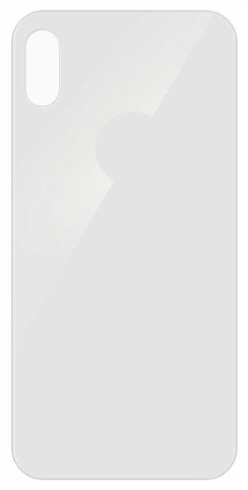 For iPhone X Back Glass White (Enlarged camera frame)