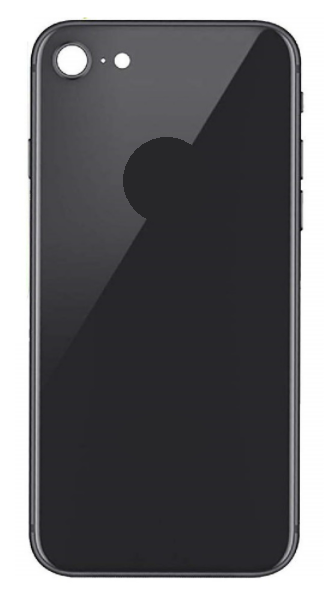 For iPhone 8 Back Glass Black (Enlarged camera frame)