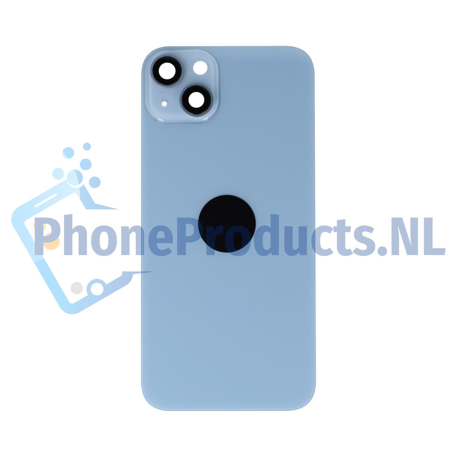 For iPhone 14 Plus Back Glass + Bracket Blue