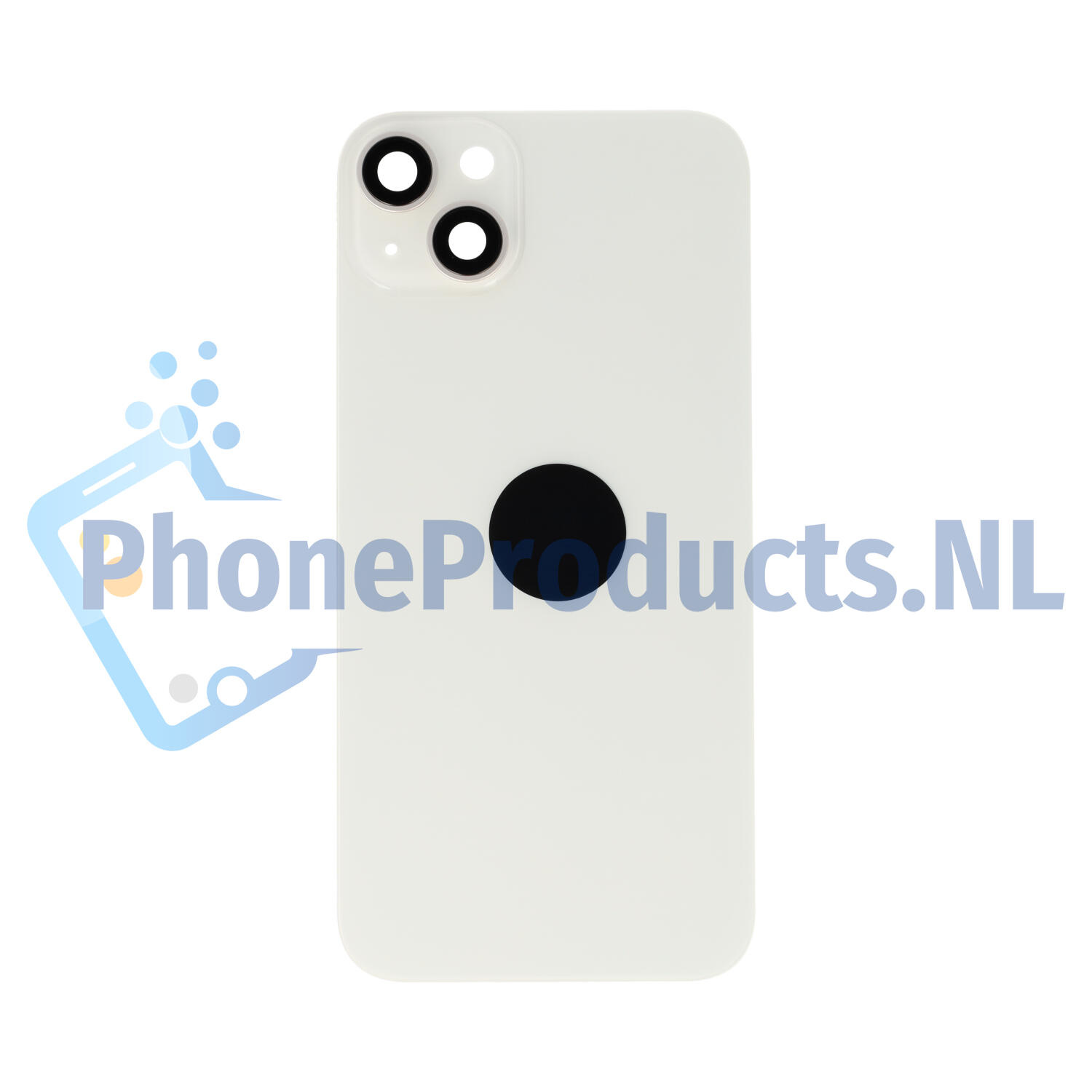 For iPhone 14 Plus Back Glass + Bracket White