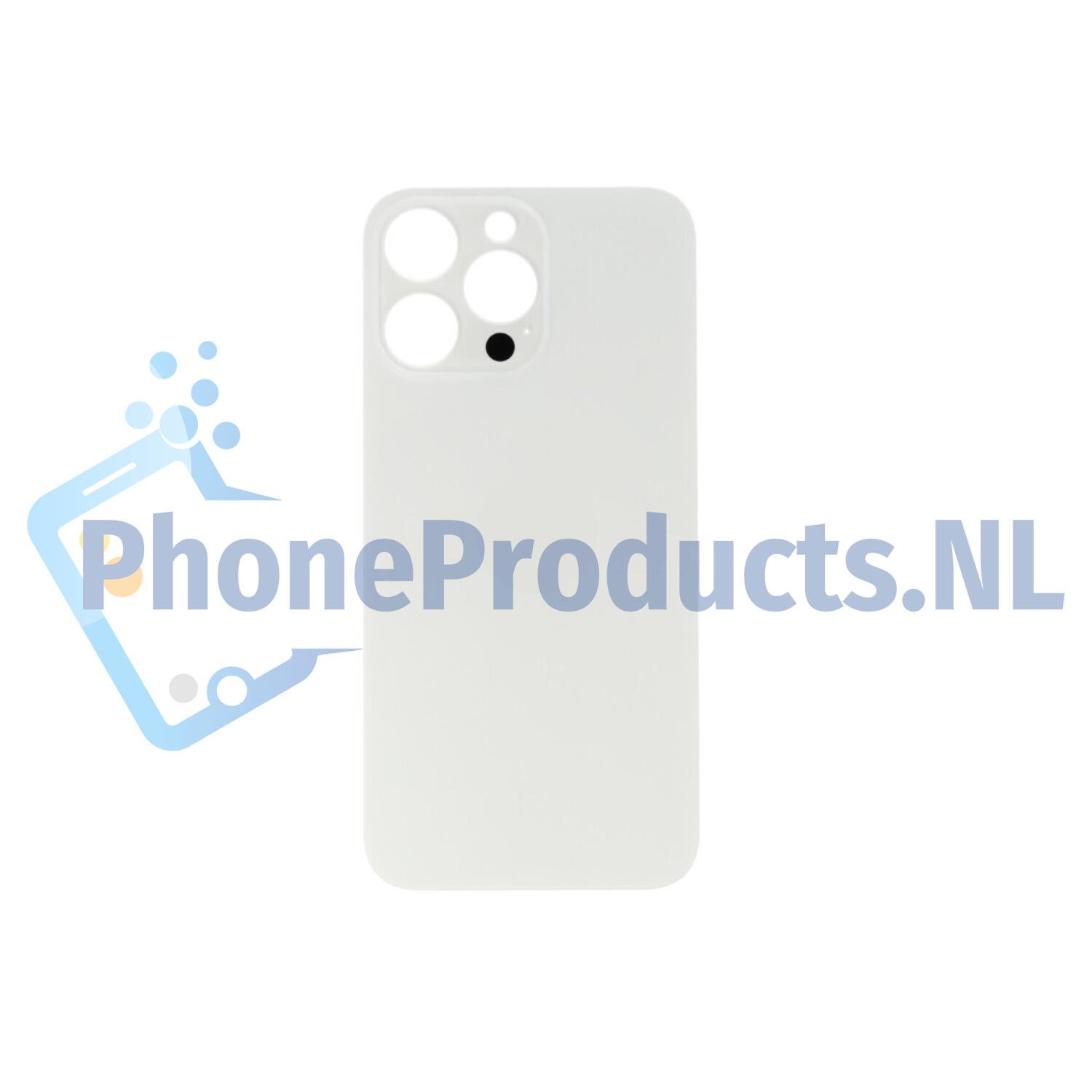 For iPhone 14 Pro back glass white (Enlarged camera frame)